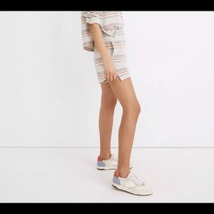NWT Madewell MWL Stitched-Pocket Sweatshorts in Sorrento Stripe